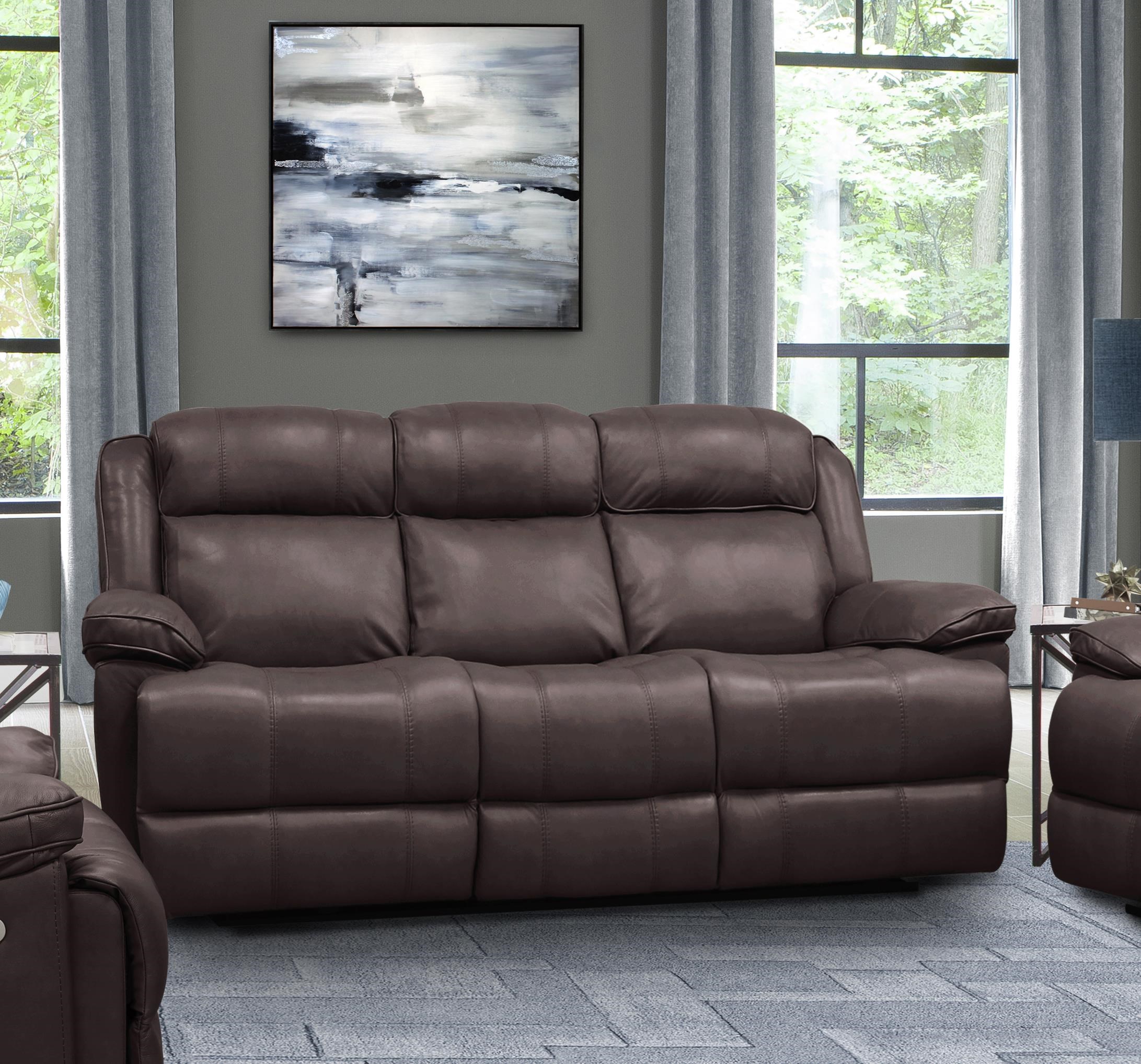 Parker House Elias 86" Top Grain Leather Match Power Sofa with Power